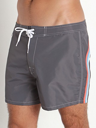 Model in midnight 16 Sundek 14" Classic Low-Rise Boardshort