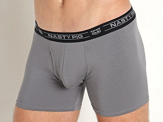 Model in grey Nasty Pig Launch Boxer Briefs