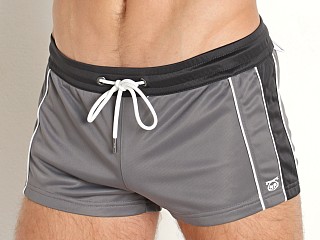 Model in grey Nasty Pig Trek Trunk Short