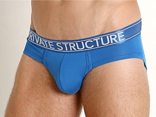 Model in solid blue Private Structure Platinum Bamboo Brief