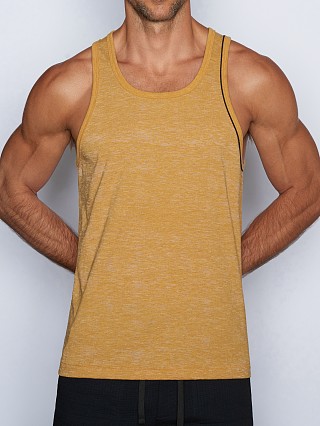 Model in yanis yellow C-IN2 Hand Me Down Relaxed Tank