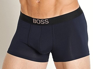 Model in navy Hugo Boss Identity Trunk