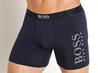 Model in navy Hugo Boss 24 Logo  Boxer Brief