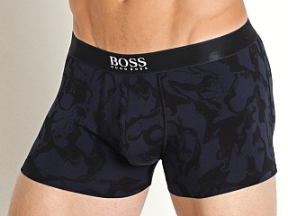 Model in navy Hugo Boss 24 Print Trunk