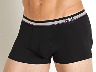 Model in black Hugo Boss Response Trunk