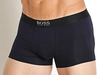 Model in navy Hugo Boss Stripe Trunk