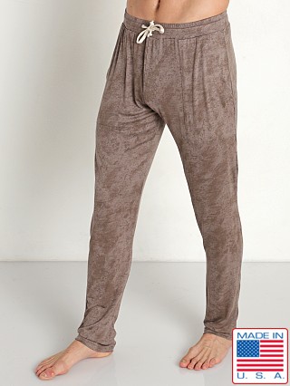 Model in taupe Rick Majors Sandstone Lounge Pants