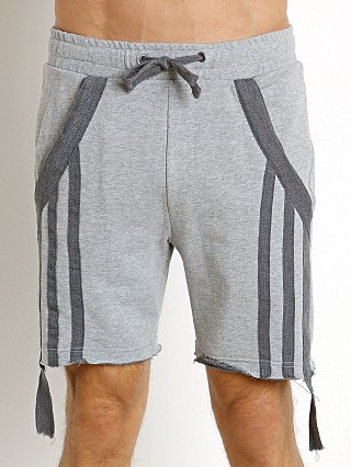 Model in heather grey Nasty Pig Knockout Drawstring Shorts