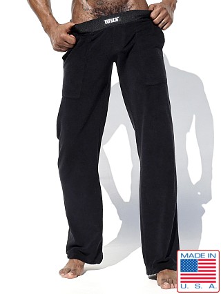 Model in black Rufskin Rex Terry Blend Sport Lounge Pant