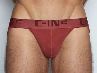 Model in roman red C-IN2 Core Dash Brief