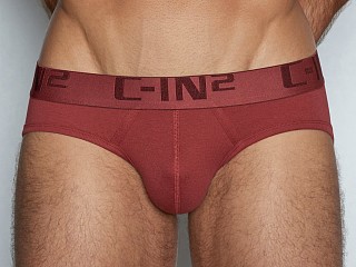 Model in roman red C-IN2 Core Low Rise Brief