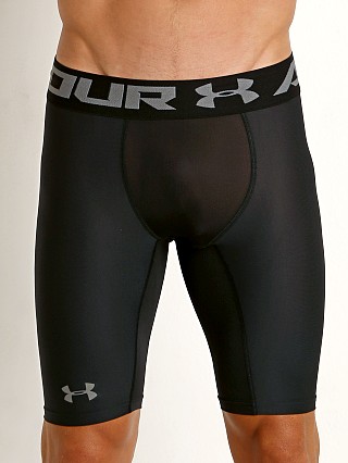 Model in black Under Armour Heat Gear 2.0 Compression Short