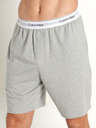 Model in grey heather Calvin Klein Modern Cotton Lounge Sleep Short