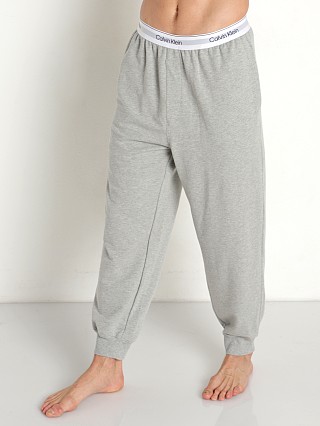 Model in grey heather Calvin Klein Modern Cotton Lounge Jogger