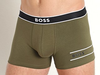 Model in olive Hugo Boss Trunk 24 Logo