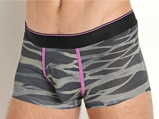 Model in grey camo Diesel Damien Trunk