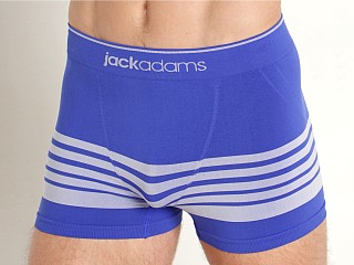 Model in royal/white stripes Jack Adams Body Flex Seamless Boxer