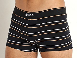 Model in black Hugo Boss Trunk Stripe Orange