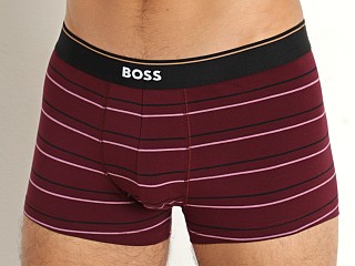 Model in burgundy Hugo Boss Trunk Stripe