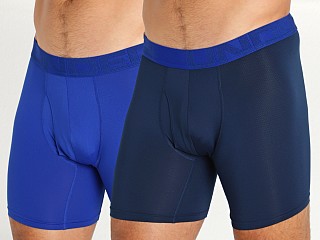 Model in royal/academy Under Armour Tech Mesh 6" Boxerjock 2-Pack