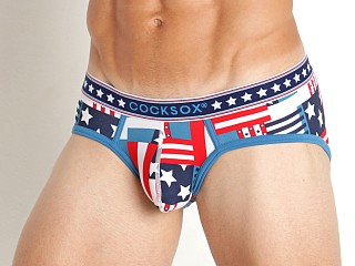 Model in freedom print CockSox Americana Sports Brief