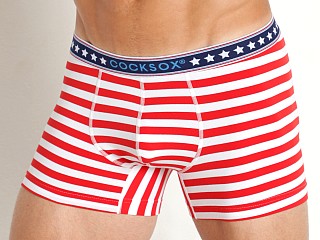 Model in liberty stripe CockSox Americana Boxer