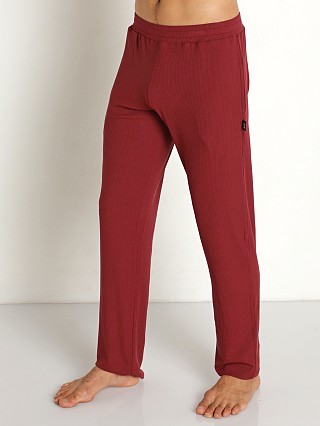 Model in burgundy Cell Block 13 Rascal Pant