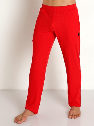 Model in red Cell Block 13 Rascal Pant