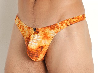 Model in orange Gregg Homme Abyss Swim Thong