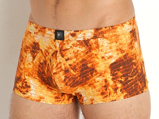 Model in orange Gregg Homme Abyss Swim Trunk