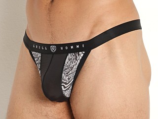 Model in black Gregg Homme Wildcard See-Thru Thong