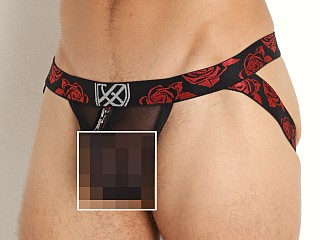 Model in black Gregg Homme Thorn Sheer Mesh Jockstrap