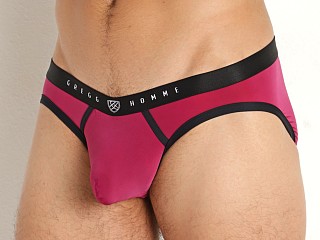 Model in magenta Gregg Homme Enhancing Room-Max Briefs