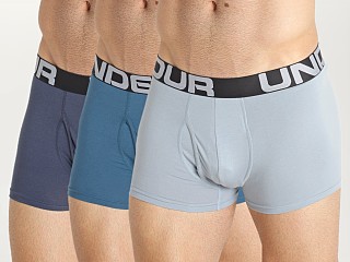 Model in greys Under Armour Charged Cotton Boxerjock 3-Pack