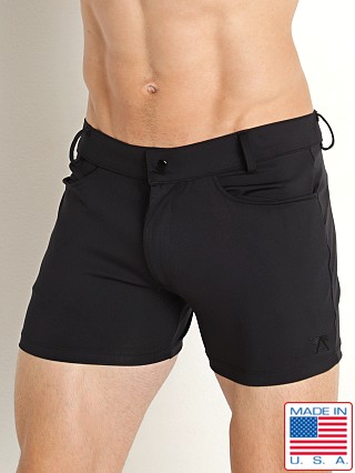 Model in black LASC Retroactive Scouting Shorts