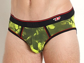 Model in lime print Diesel Andre Brief