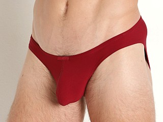 Model in burgundy Ergowear X4D Bikini