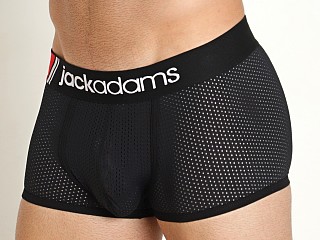 Model in black Jack Adams Boost Air Mesh Trunk With Lift Sling