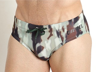 Model in camo Diesel Alfie Swim Brief