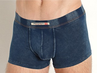 Model in faded blue denim Diesel Damien Trunk