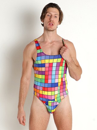 Model in multicolor Modus Vivendi Inclusive Onesie Bodysuit