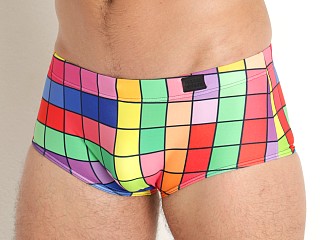 Model in multi Modus Vivendi Inclusive Brazil Cut Swim Trunk