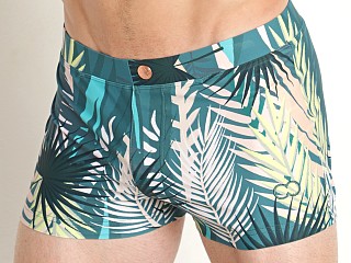 Model in feullie green 2EROS Feullie Bondi Swim Trunk