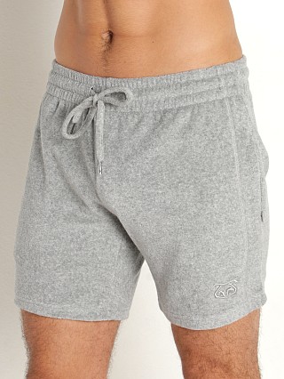 Model in light heather grey Nasty Pig Chill Out Rugby Short