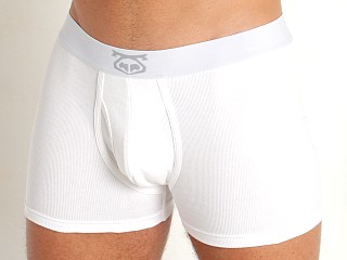 Model in white Nasty Pig Union Trunk