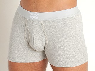 Model in light heather grey Nasty Pig Union Trunk