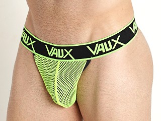 Model in black Vaux Supernova Mesh Thong