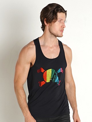 Complete the look: Skull & Bones Rainbow Crystal Tank Top Black