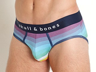 Model in print Skull & Bones Heritage Pride Stripe Brief