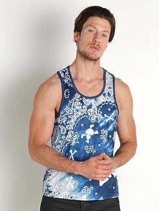 Complete the look: Skull & Bones Indigo Bandana Tank Top Print